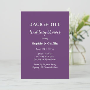 Invitation Jack et Jill Douche violette pour deux invités