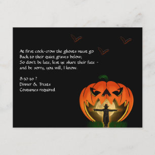 Invitation Jack-o'-lantern et partie de Halloween