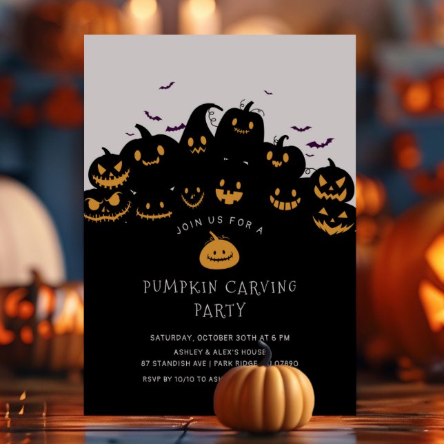Invitation Jack O'Lantern Citrouille Carving (Créateur téléchargé)