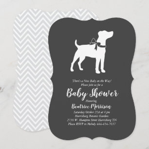 Invitation Jack Russell Terrier Baby shower chien