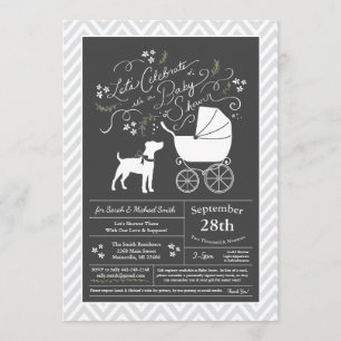 Invitation Jack Russell Terrier Baby shower chien