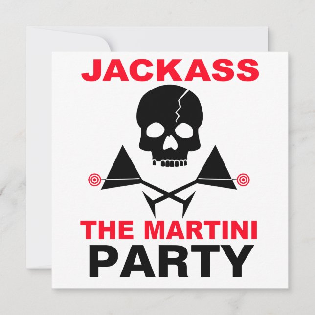 Invitation - JACKASS, La Soirée Martini (Devant)