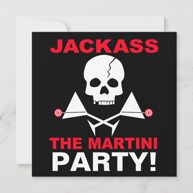 Invitation - JACKASS, La Soirée Martini (Devant)
