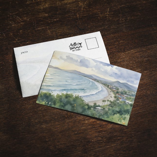 Invitation Jaco Beach Costa Rica Watercolor Postcard (Créateur téléchargé)