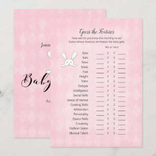 Invitation Jacquard Blanc Bunny Rose Devinez Les Caractéristi