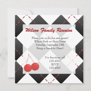 Invitation Jacquard cerise