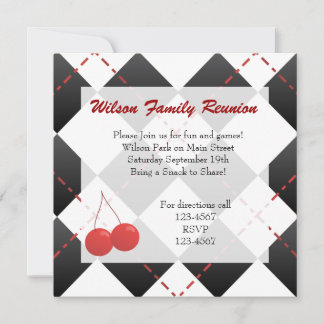Invitation Jacquard cerise