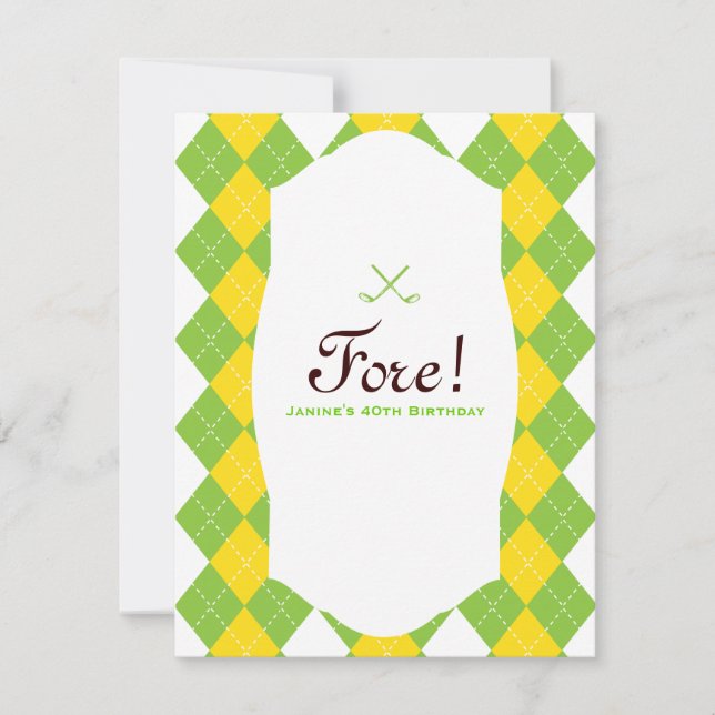 Invitation Jacquard du Golf (Devant)