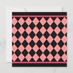 Invitation Jacquard noir rose