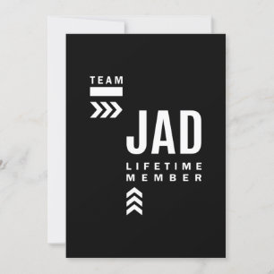 Invitation Jad Nom personnalisé Anniversaire Cadeau