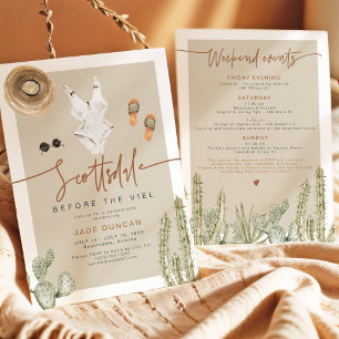 Invitation JADE Boho Desert Cactus Scottsdale Avant le Voile