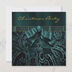 Invitation Jade Green Gold Christmas Party