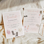 Invitation JADE Wine Cowgirl Pays Bachelorette Itinéraire<br><div class="desc">Cette invitation à la bachelorette et modèle itinéraire présente des accessoires de vin aquarelle de campagne avec un sous-ton cowgirl et un itinéraire de retour modifiable. Modifiez facilement la plupart des textes pour répondre aux besoins de votre événement. Cette invitation est parfaite pour une Bachelorette de Nashville ou de la...</div>