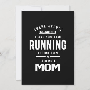 Invitation J'adore courir. J'aime être une maman