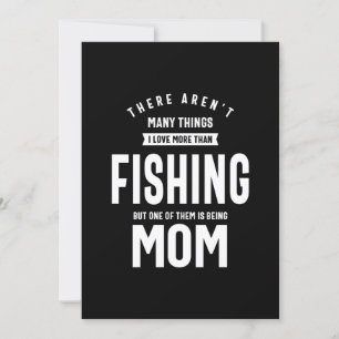 Invitation J'adore la pêche. J'aime être une maman