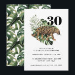 Invitation Jaguar Jungle Poster de animal Wild 30e anniversai<br><div class="desc">Peut être entièrement customisé pour répondre à vos besoins. © Gorjo Designs. Fait pour vous via la plateforme Zazzle. // Besoin d'aide pour customiser votre design ? Vous avez d'autres idées ? N'hésitez pas à me contacter (Zoe) directement. Facultatif : la couleur et les polices Arrière - plans peuvent être...</div>