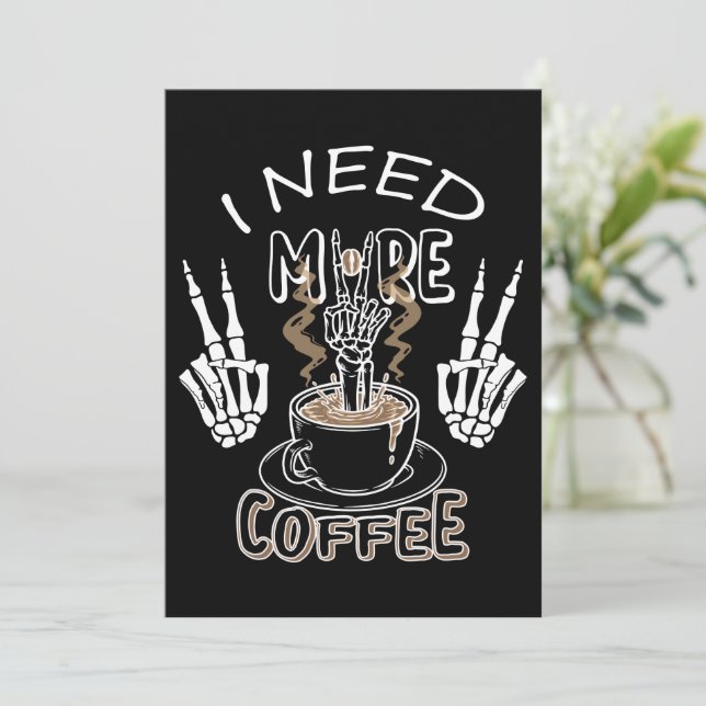 Invitation J'ai besoin de plus de cadeaux pour l'halloween (Debout devant)