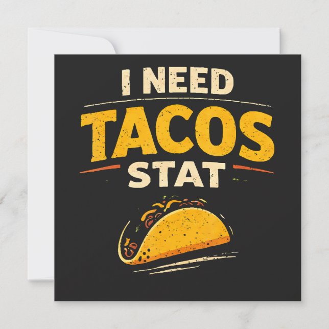 Invitation J'ai besoin de tacos stat (Devant)