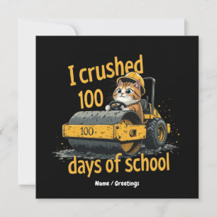 Invitation J'ai écrasé 100 jours d'école Célébrez le 100e jou