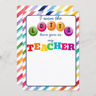 Invitation J'ai gagné le Lotto en vous ayant comme détenteur