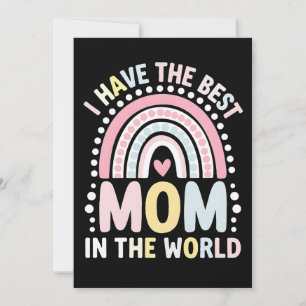 Invitation J'Ai La Meilleure Maman Au Monde Boho Rainbow