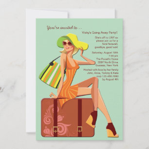 Invitation J'ai mis mon sac sur l'invitation de la fête