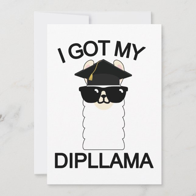 Invitation J'ai obtenu mon diplôme (Devant)