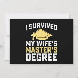 Invitation J'ai survécu à la maîtrise de ma femme