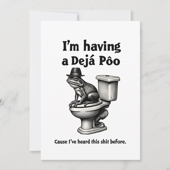 Invitation J'ai un Poo de Déjà entendu ça avant la grenouille (Devant)