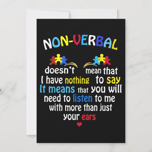 Invitation J'Ai Une Pièce De Puzzle De Sensibilisation sur l' (Devant)