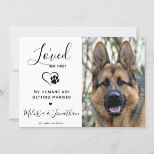 Invitation J'Aimais Son Premier Mariage moderne QR Code Pet D