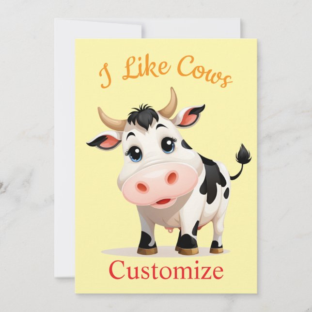 Invitation J'Aime Cows Art Thunder_Cove (Devant)