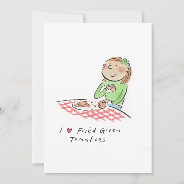 Invitation J'aime les tomates vertes frites (Devant)