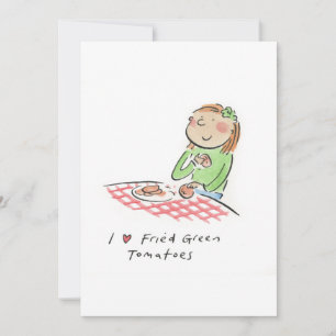 Invitation J'aime les tomates vertes frites