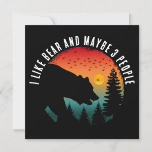 INVITATION J'AIME L'OURS ET PEUT-ÊTRE 3 PERSONNES
