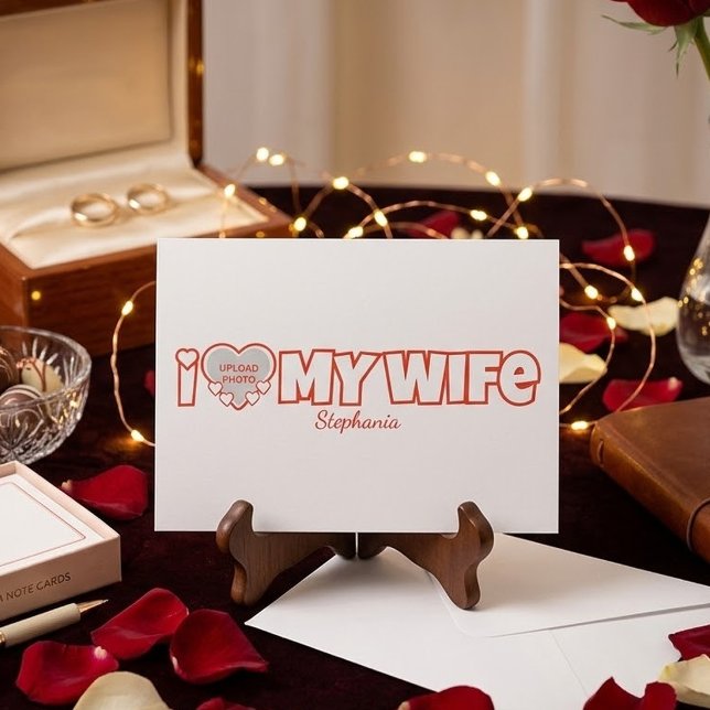 Invitation J'aime ma femme personnalisé – Ajouter nom et phot (Créateur téléchargé)