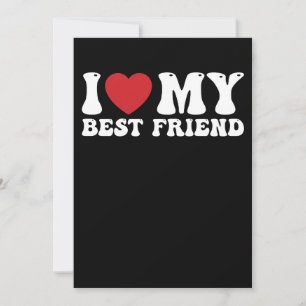 Invitation J'Aime Mon Meilleur Ami Drôle Je Coeur