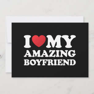 Invitation J'Aime Mon Petit Ami Extraordinaire Je Coeur Mon B