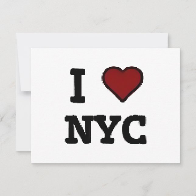 Invitation J'aime NYC cœur (Devant)