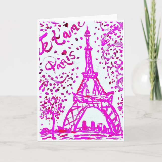 Invitation J'aime Paris Card<Blank Inside> (Devant)