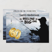Invitation Jalon des pêcheurs adultes 60 Anniversaire du Big  (Devant / Derrière)
