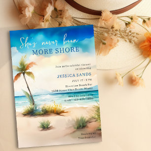 Invitation Jamais Plus De Fête des mariées Sur La Plage De L'