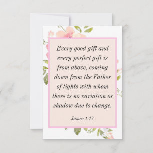 Invitation James 1:17 Verset biblique sur la bénédiction de l