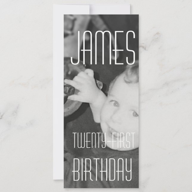 Invitation James vingt et unième (verticale) (Devant)