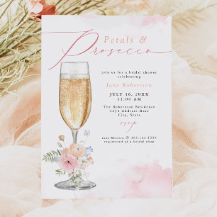 Invitation JANE Blush Pétales Floraux & Fête des mariées Pros