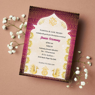 Invitation Janeu Poite Upanayanam Cérémonie du Saint Thread h