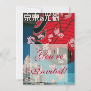 Invitation Japon Tokyo Vintage Affiche de voyage japonaise