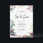 Invitation Japonais Sakura Cherry Blossom Mariage asiatique<br><div class="desc">Voici notre invitation minimaliste traditionnelle japonaise Mariage, un mélange harmonieux d'élégance et de tradition. Cette invitation exquise capture l'essence du riche patrimoine culturel japonais tout en embrassant la simplicité du design moderne. Un choix parfait pour les couples qui recherchent une invitation intemporelle et sobre pour leur journée spéciale. Caractéristiques clés...</div>