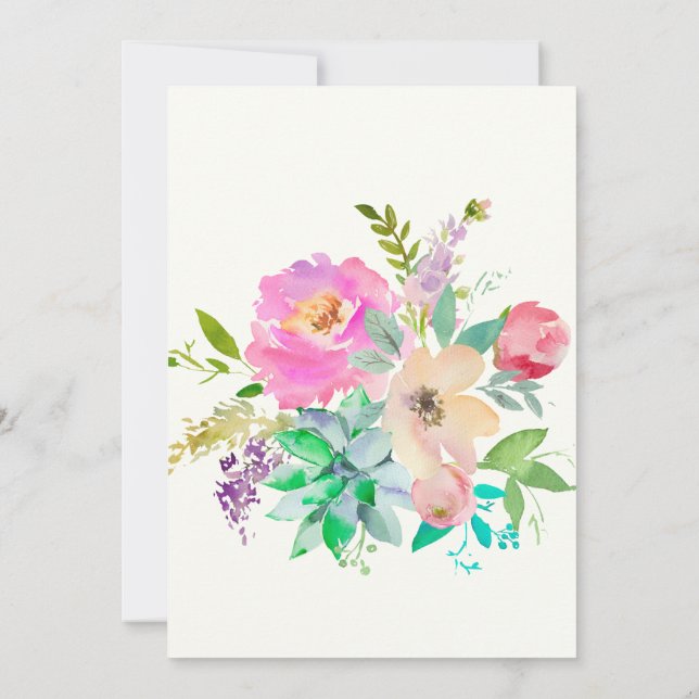 Invitation Jardin Anglais de l'Après-Midi Monogramme (Dos)