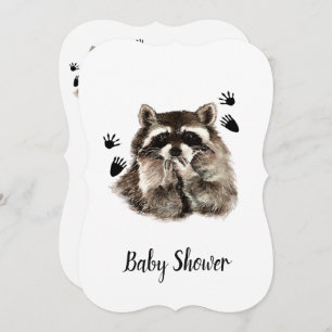Invitation Jardin animalier de Cute Funny Raccoon